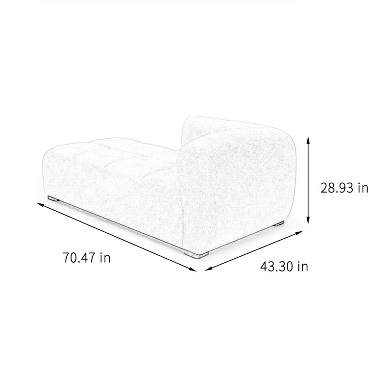 Chaise longue simple et confortable, Orienté à droite