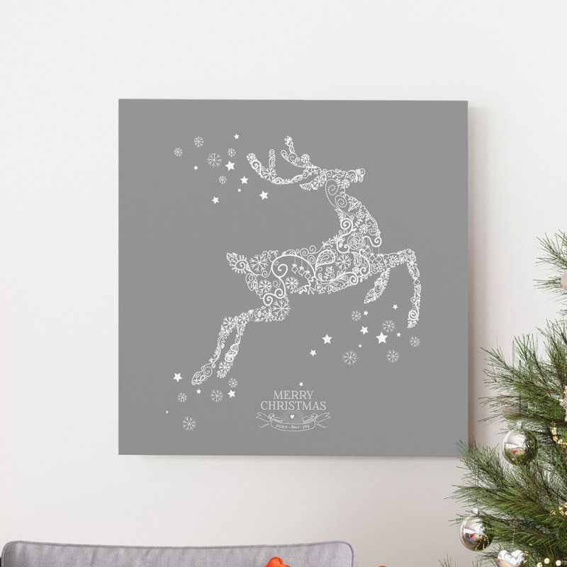 Renne II-impression d’art graphique sur toile tendue, H 10 po x l 10 po x P 1,5 po