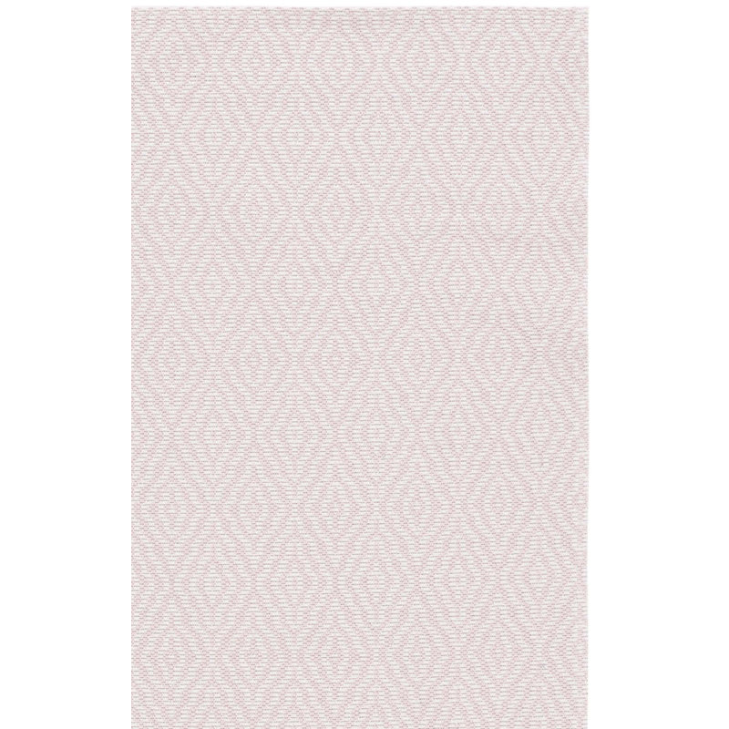 Tapis en coton rose / ivoire Martha Stewart 484, Tapis de couloir 2 po x 8 po