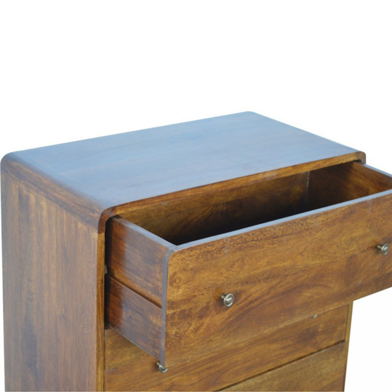 Averiana Solid Wood 27.56'' W 3 - Drawer Dresser, Chestnut
