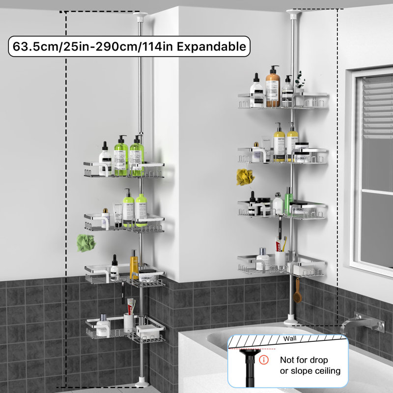 Stainless Steel Shower Caddy, Silver