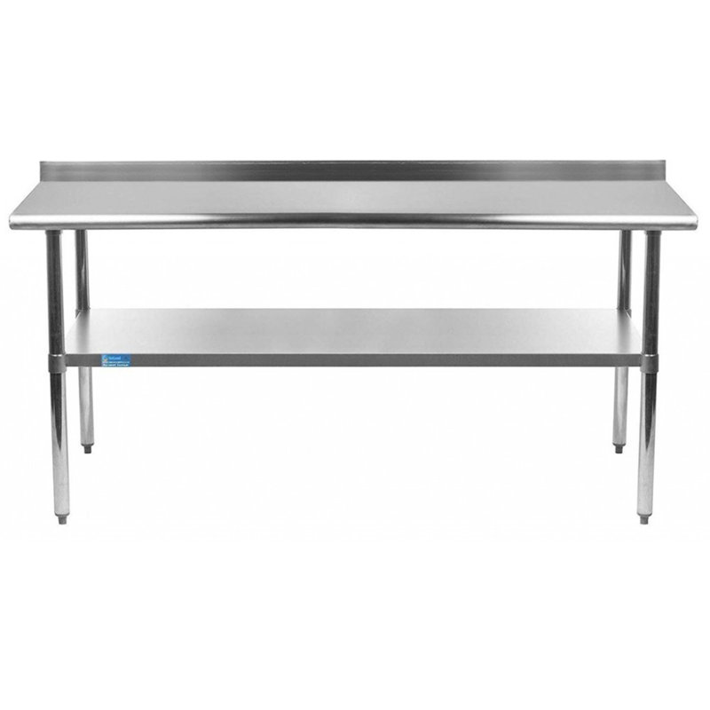 Stainless Steel Top Workbench, 36.5" H x 60" W x 14" D