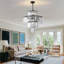 Lustre - conception moderne en cristal de 20 po, finition noire, conception à 4 niveaux-336836569