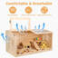 Grande cage à hamster en bois - Cage à gerbille d'intérieur avec fenêtre en acrylique et plateau ouvrable, enclos pour hamster, petite maisonnette pour gerbilles, souris, hamster syrien, cochon d'Inde-1675608358