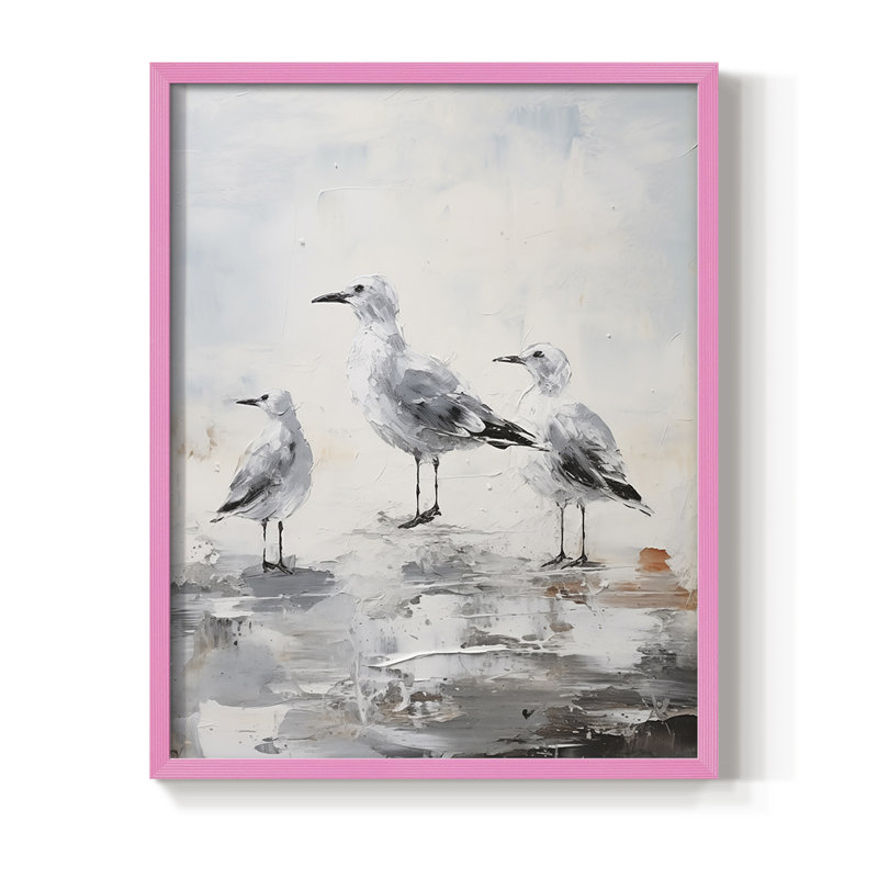 NAUTICAL Series CDLXI, reproduction encadrée - bois massif, Rose, H 15 po x l 12 po
