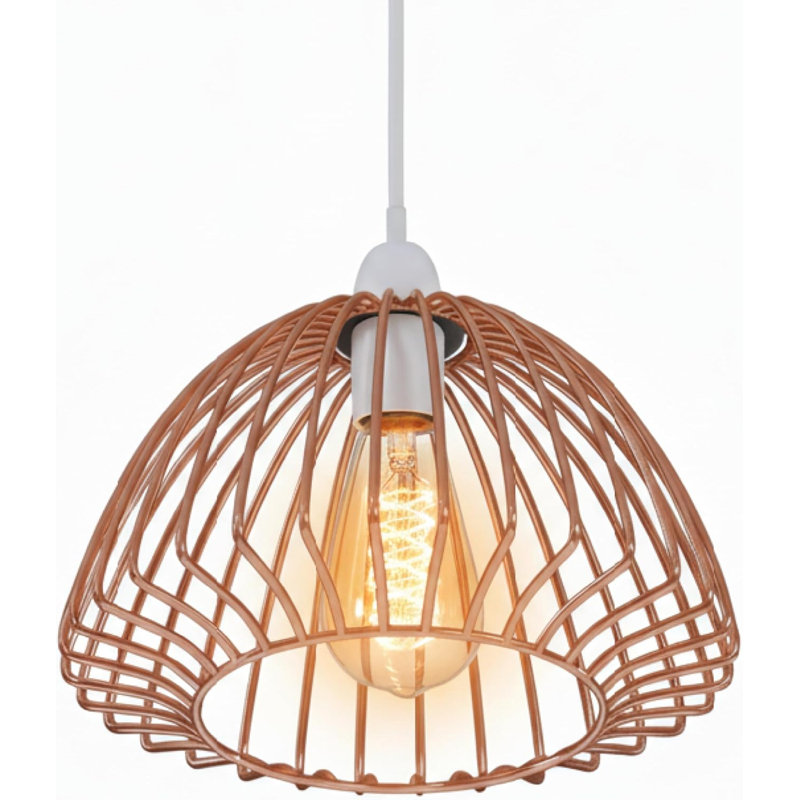 16cm H Metal Novelty Lamp Shade, Rose Gold