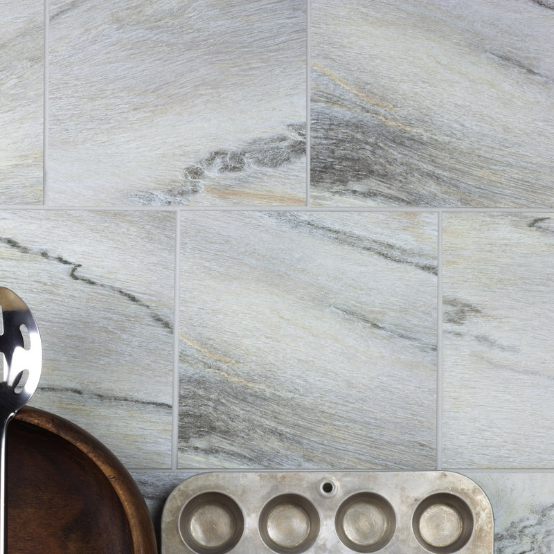 Nature 8 in. x 8 in. Wood Look Glass Straight Edge Large Format Square Decorative Kitchen & Bathroom Wall Tile