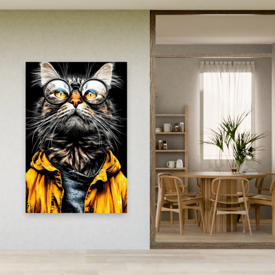 «Cool Cat In Glasses», art mural contemporain