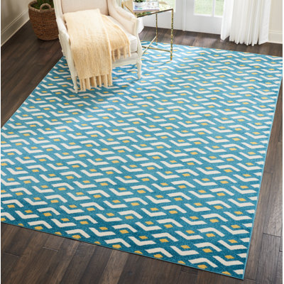 Tapis bleu Petrina