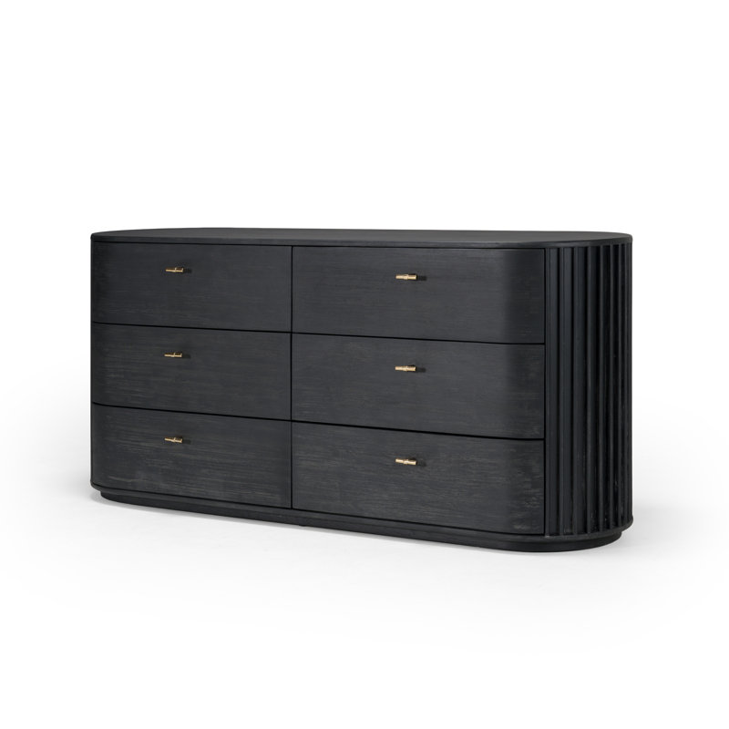 Haring - Commode moderne en acacia, Noir