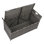 Patio 33 gallons Banc de rangement en PE avec coussin en osier