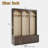 Farmhouse Wooden Style Hall Tree With Arched Design, Bench, 8 Retro Hooks, And 3 Drawers-1745240815