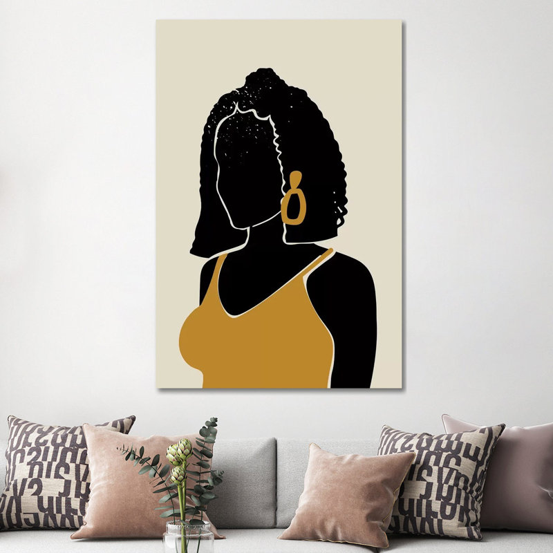 «Black Hair Xi» par Domonique Brown, impression sur toile tendue, H 60 po x l 40po x P 1,5 po