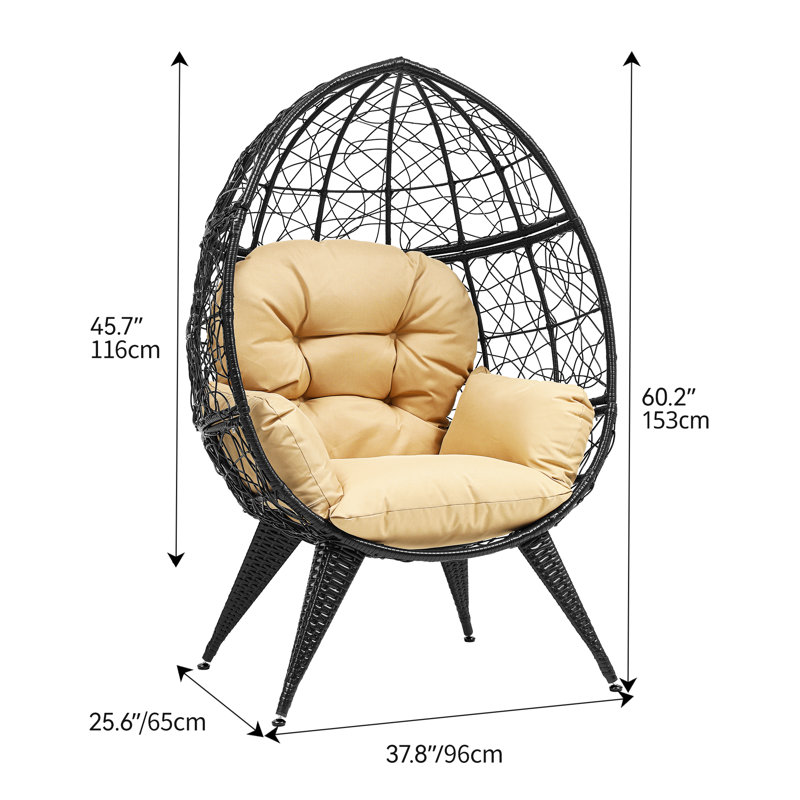 Chaise en forme d'œuf, Noir