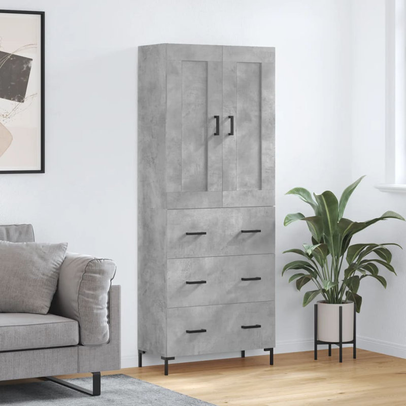 69.5cm Sideboard, Concrete Grey
