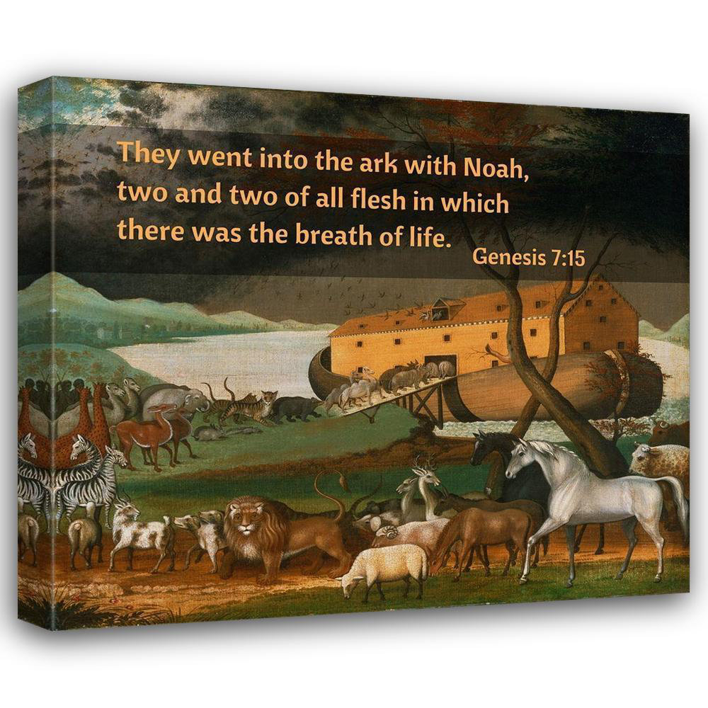 Trinx ArtsyQuotes Gallery Wrapped Canvas Art: Bible Verse Quote Genesis ...