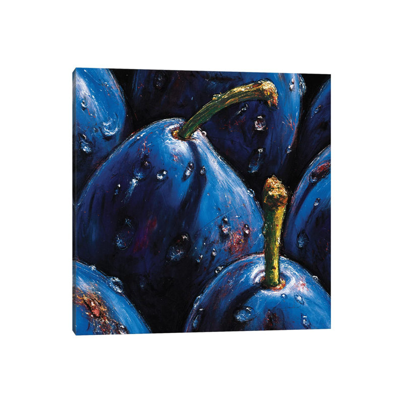Plums by AlmaCh - Wrapped Canvas Painting, 66.04 cm H x 66.04 cm W x 3.175 cm D