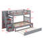 Bunk Bed Frame with Pull-Out Trundle-155817174