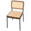 Set of 2 Dining Chairs CORVALLIS PE Rattan Black-428424124