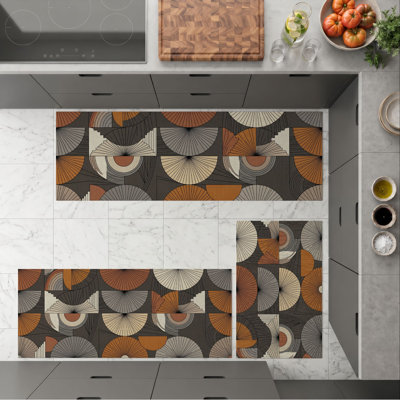Tapis de cuisine géométriques lavables antidérapants