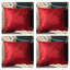 Kraft Indoor / Outdoor Floral Red Square Throw Cushion Cover Pack Of 4