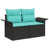 Structure noire / Coussin bleu est en rupture de stock