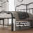 Amylia Double Wave Headboard and Footboard Heavy Duty Anti-sway 14in High Steel Tube Iron Bed with Storage-671799881