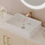 Meuble-lavabo moderne de 36 po avec lavabo vasque en céramique, meuble autoportant d'appoint doré-122947381