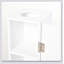 Armoire de salle de bain d'angle avec portes et tablettes - Rangement pour papier hygiénique - Organiseur de plancher mince