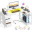 Reversible L-Shaped Computer Desk with Lavell Outlets-1313318082