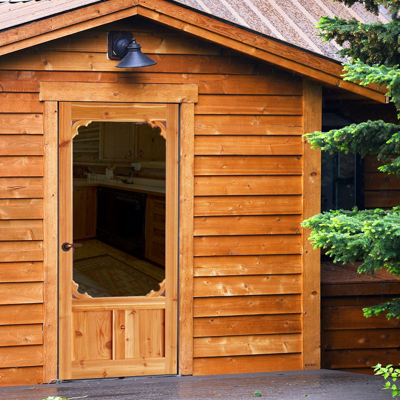 Portes moustiquaires en bois de cèdre, H 79,75 po x l 35,75 po x P 1,38 po