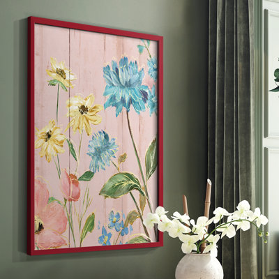 Wildflower Flutter IV Framed Print - Solid Wood
