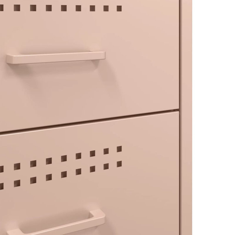 Bedside Cabinets 2 pcs 36x39x68 cm Steel, Pink