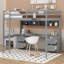 Lit mezzanine double avec tiroirs Jaquela Kids-943325440