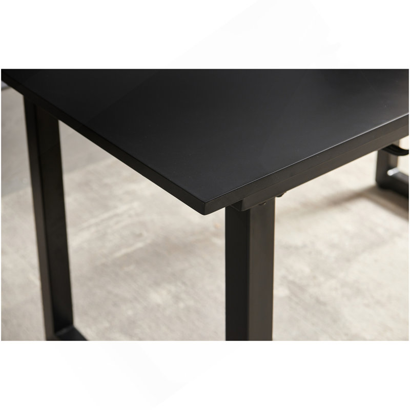 Extendable Dining Table, Black, Black, 29.13" H x 70.86" W x 31.49" D