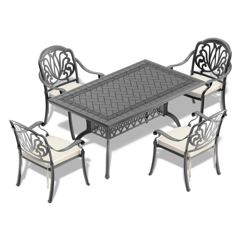 Cast Aluminum Patio Dining Table