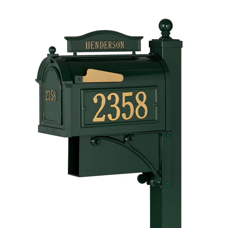 Ultimate Post Mounted Mailbox, Black, Yes