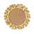 Gold Gingko Leaf Round Wall Mirror 30.5"