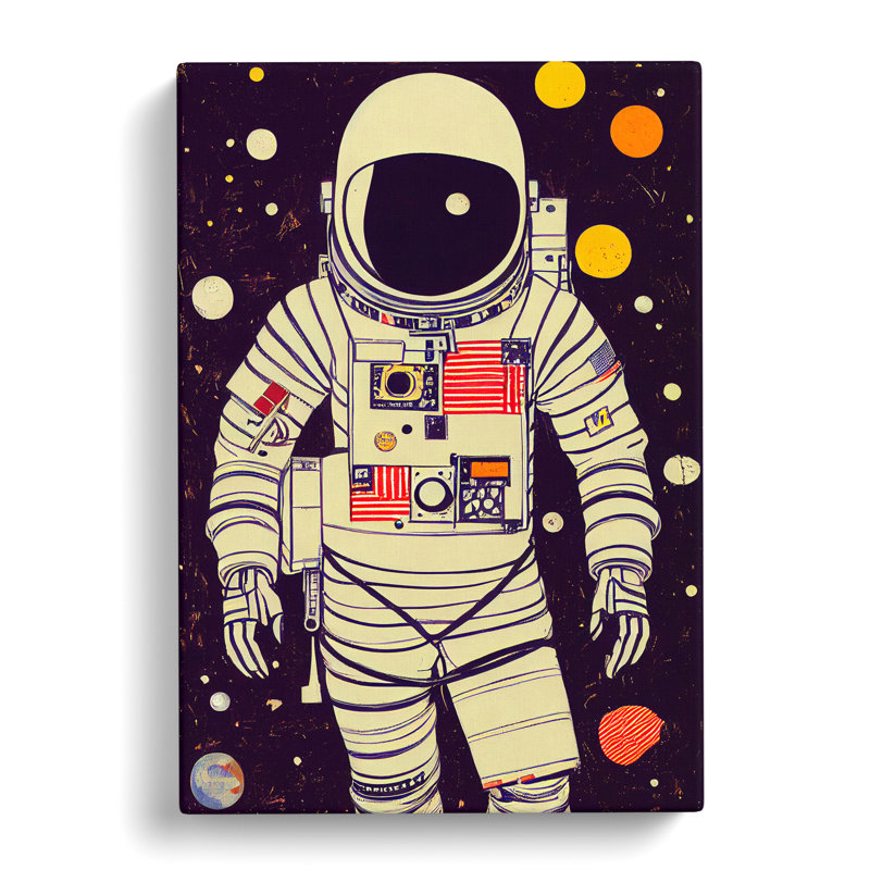 Astronaut In The Stars - Wrapped Canvas, 50cm H x 35cm W x 3cm D