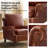 Stanton Traditional Oil-Waxed Genuine Leather Armchair with Nailhead Trim and Caster Front Legs(Set of 2)-1747256301