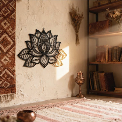 3d Metal Lotus Wall Art