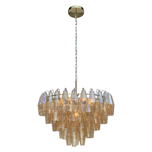 Brayden Studio® Sushant 8 - Light Glass Dimmable Chandelier | Wayfair