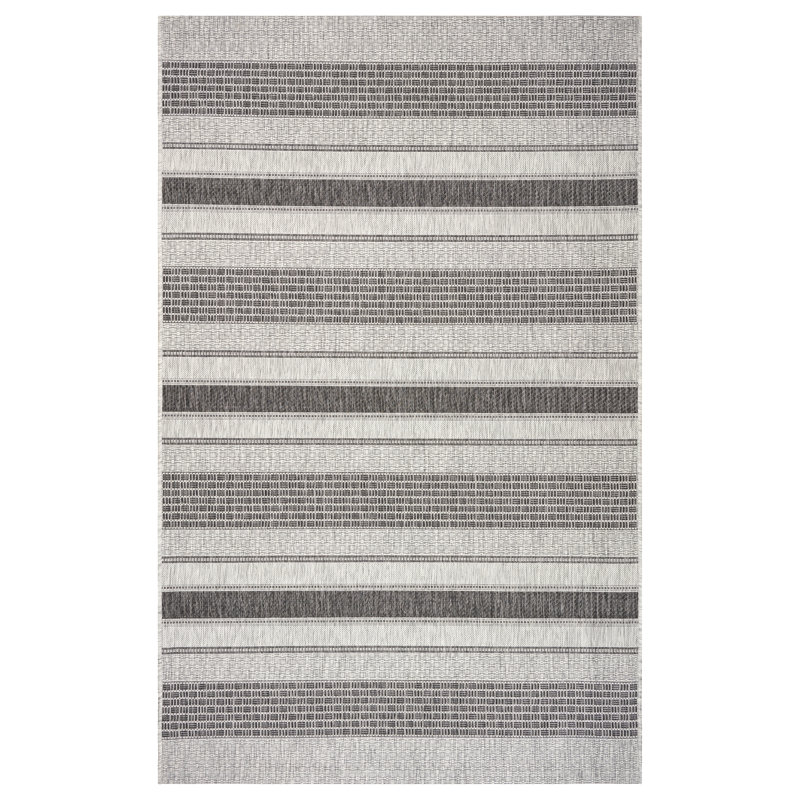Maiah Striped Indoor / Outdoor Rug, Rectangle 5' x 8'