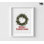 Couronne de Noël, impression de joyeux Noël, art mural botanique festif minimaliste, couronne de vacances verte, affiche encadrée, décoration de Noël