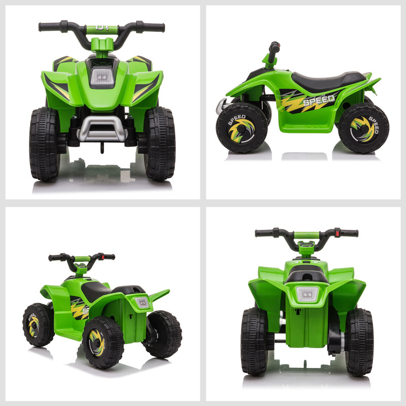 Green 6-Volt Kids Electric Quad Ride-On Vehicle