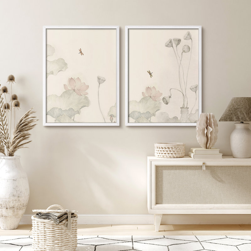 Lotus Pond, Blanc, H 14 po x l 11 po