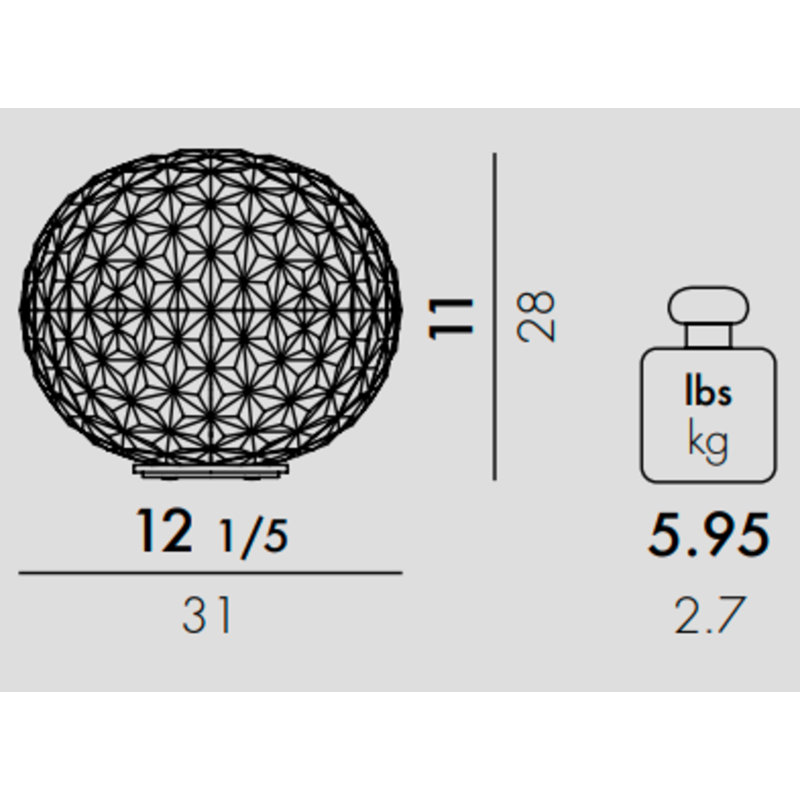 Planet LED Table Lamp, Smoke