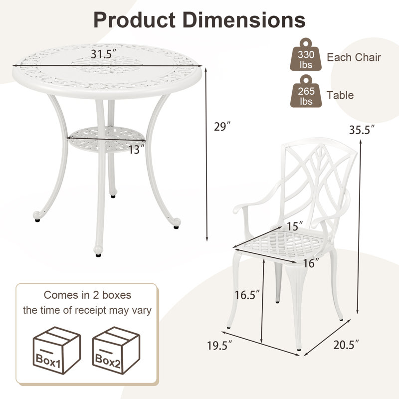 Cissie 5 - Person Patio Dining Set with Round Table