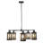 25"W 5-Light Oliver Metal and Glass Chandelier