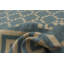 Tapis bleu / brun en laine tissé à la main et à plat 9 pi 4 po x 11 pi 9 po